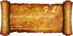 Fontányi László névjegykártya