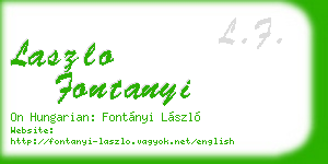 laszlo fontanyi business card