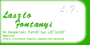 laszlo fontanyi business card